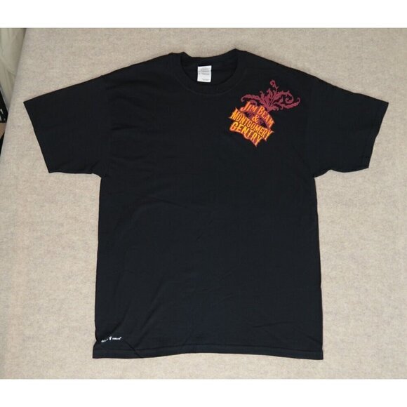 Montgomery Gentry Jim Beam Graphic Tee Double Sided T-Shirt Black Men's Large - Picture 7 of 13